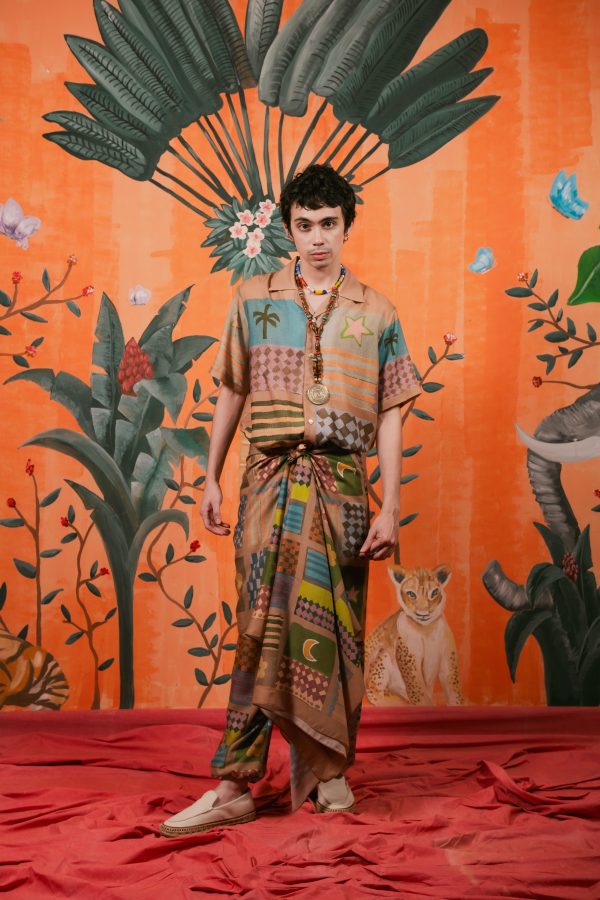 Patchwork Men Resort Shirt - Image 2
