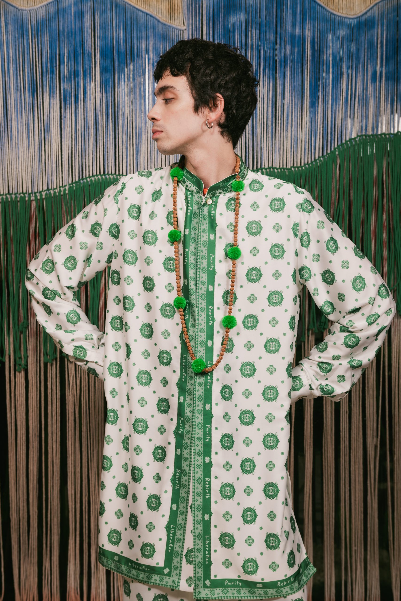 Lotus Koko in White - Green