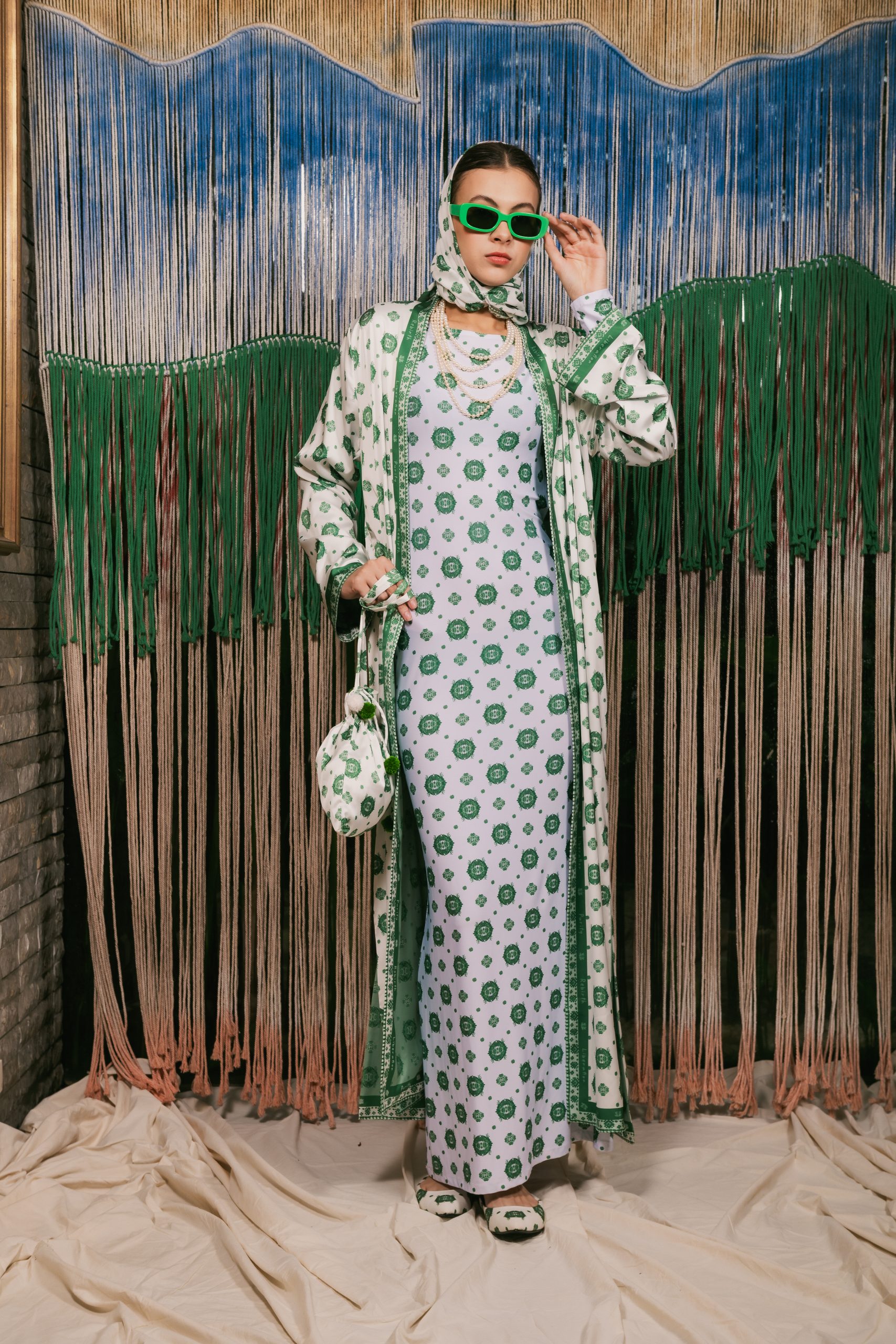 Lotus AJ Coat Reversible in White - Green