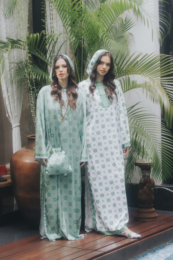 Lotus Kaftan Capuchong in Green - Green - Image 5