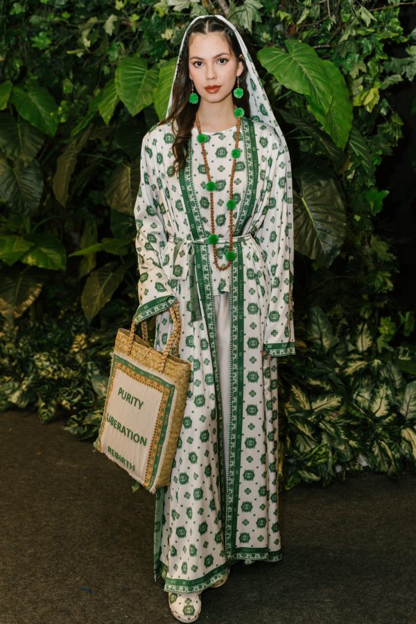 Lotus AJ Coat Reversible in White - Green - Image 3