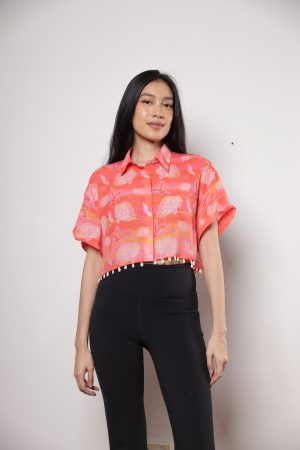 Coral Crop Shirt