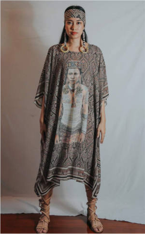 Orang Dayak Ikat Full Kaftan