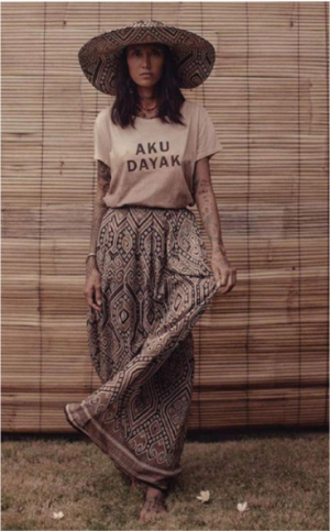 Borneo Ikat Boho Skirt